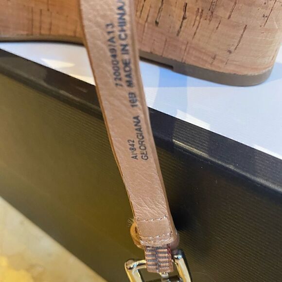 Coach platform Giorgiano Sandal with cork heel - size 10B - Picture 3 of 11